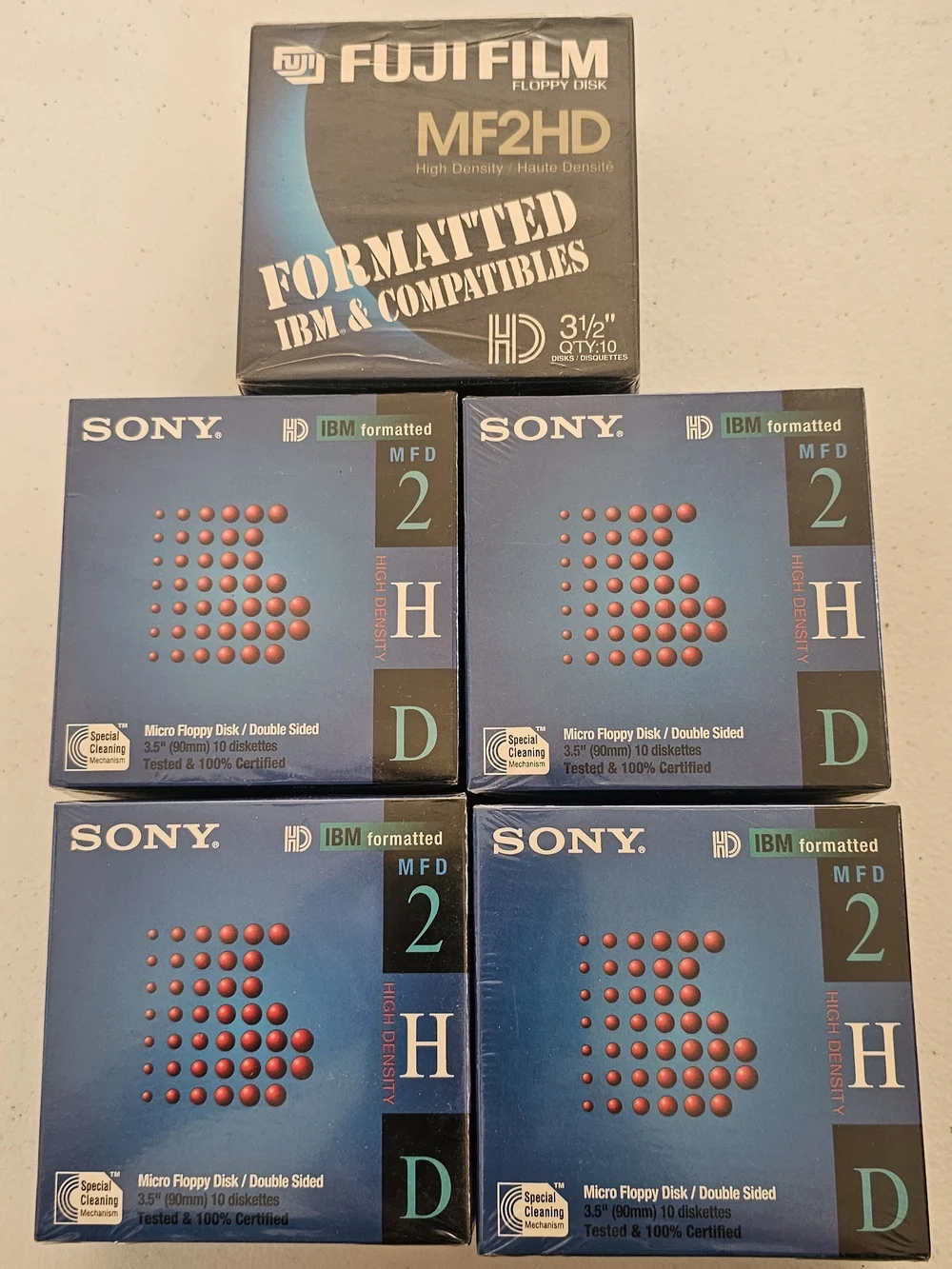 Lot Of 5 Boxes (50) Sony and Fujifilm 3.5